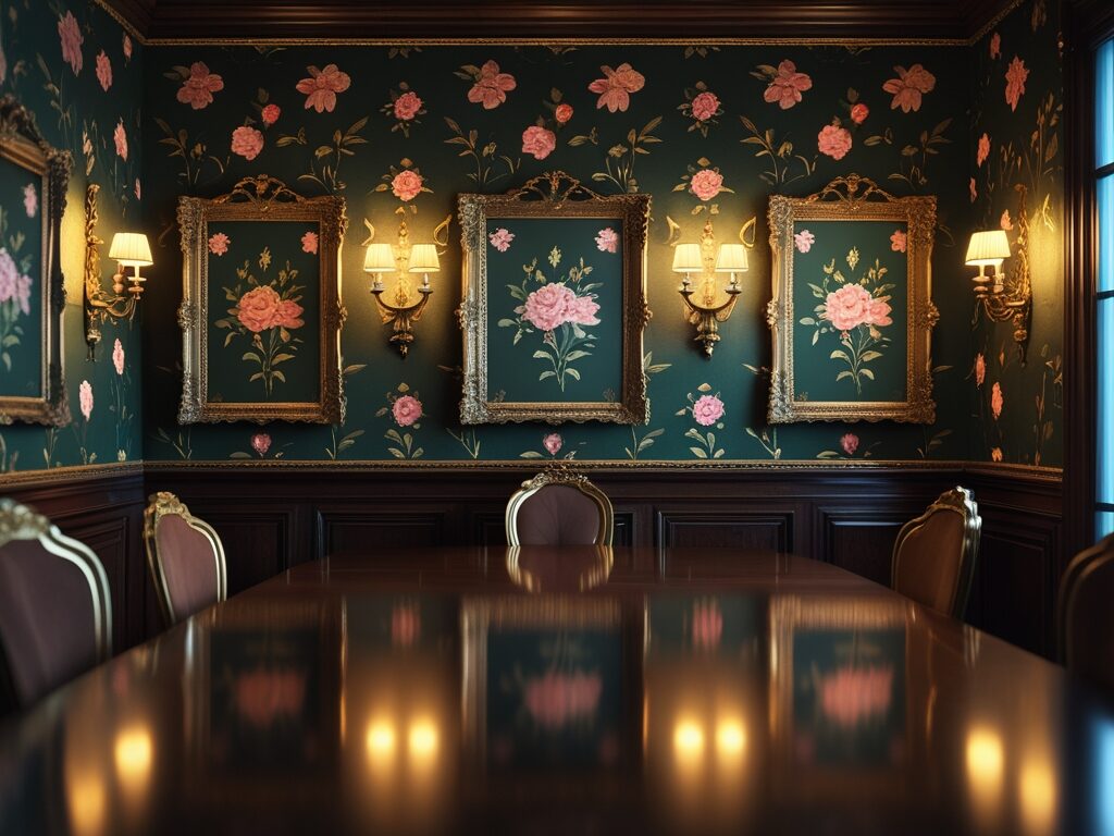 beautiful design of wall for dining room
