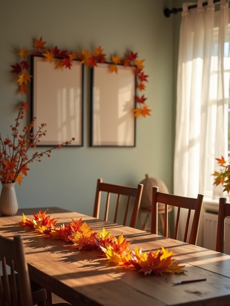 Seasonal Decor of Dining room wall