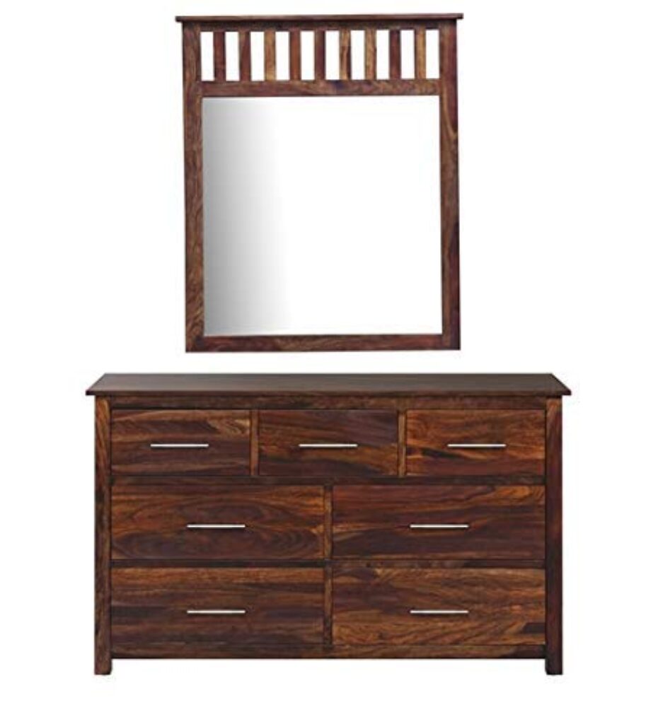 Ganpati Arts Sheesham Wood Maharaja Dressing Table with Mirror