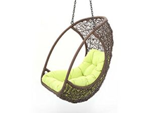 Urban Ladder Wood Swing Outdoor Balcony Chair with Long Chain (Brown Finish)