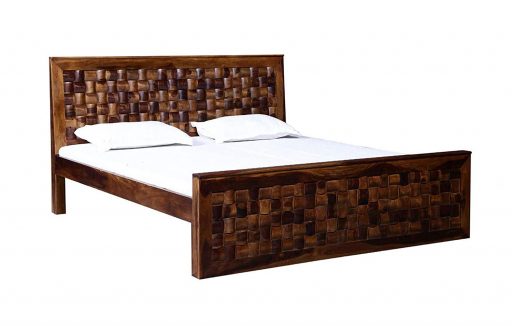 wooden bed without storage