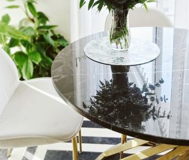 modern design center table with glass top