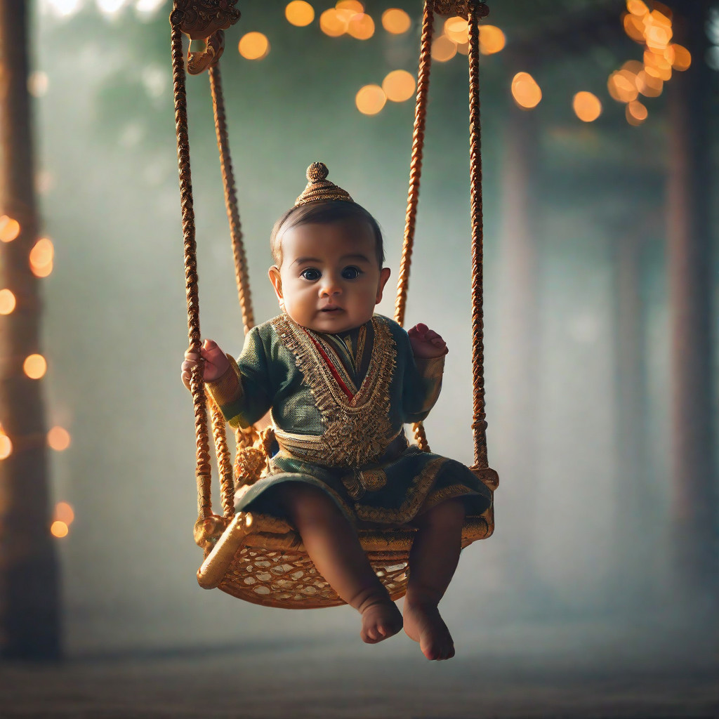 A baby swing jhula