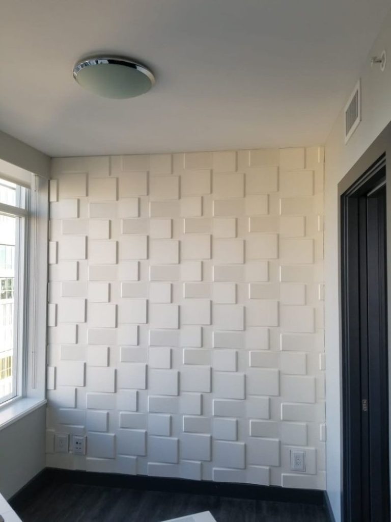 Bedroom Wall Modern POP Plus Minus Design
