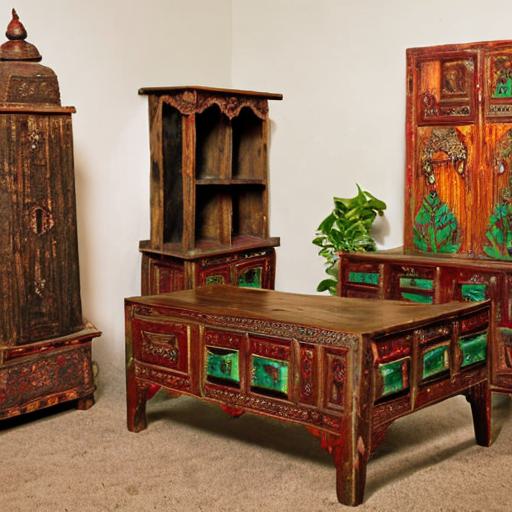 Antique wooden traditional furniture from India