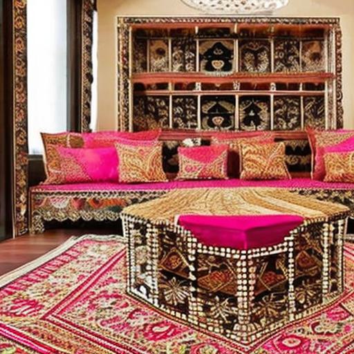 Intricate patterns on Indian furniture