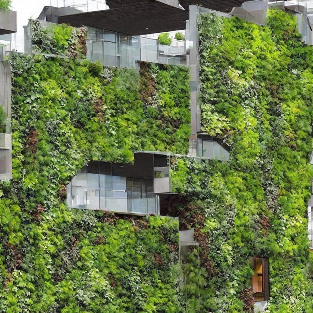 Vertical gardens and green roofs for sustainable houses