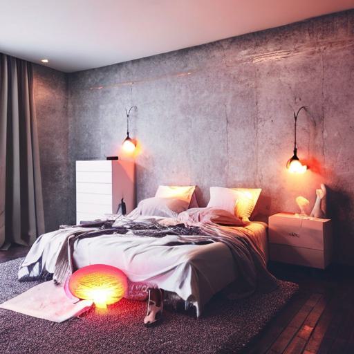 it shows Romantic lighting ideas for the bedroom