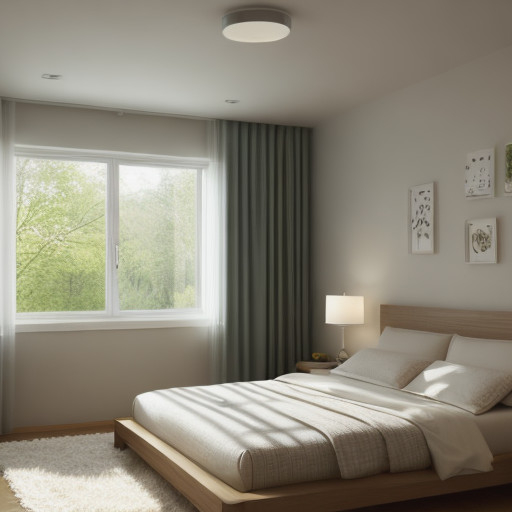 Sustainable and eco-friendly bedroom decor with natural light comes in