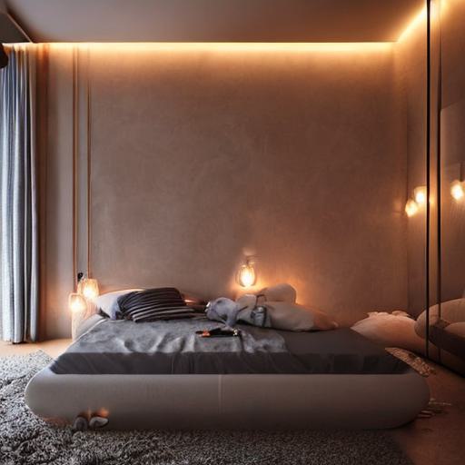 Charm Romantic lighting effects for the bedroom