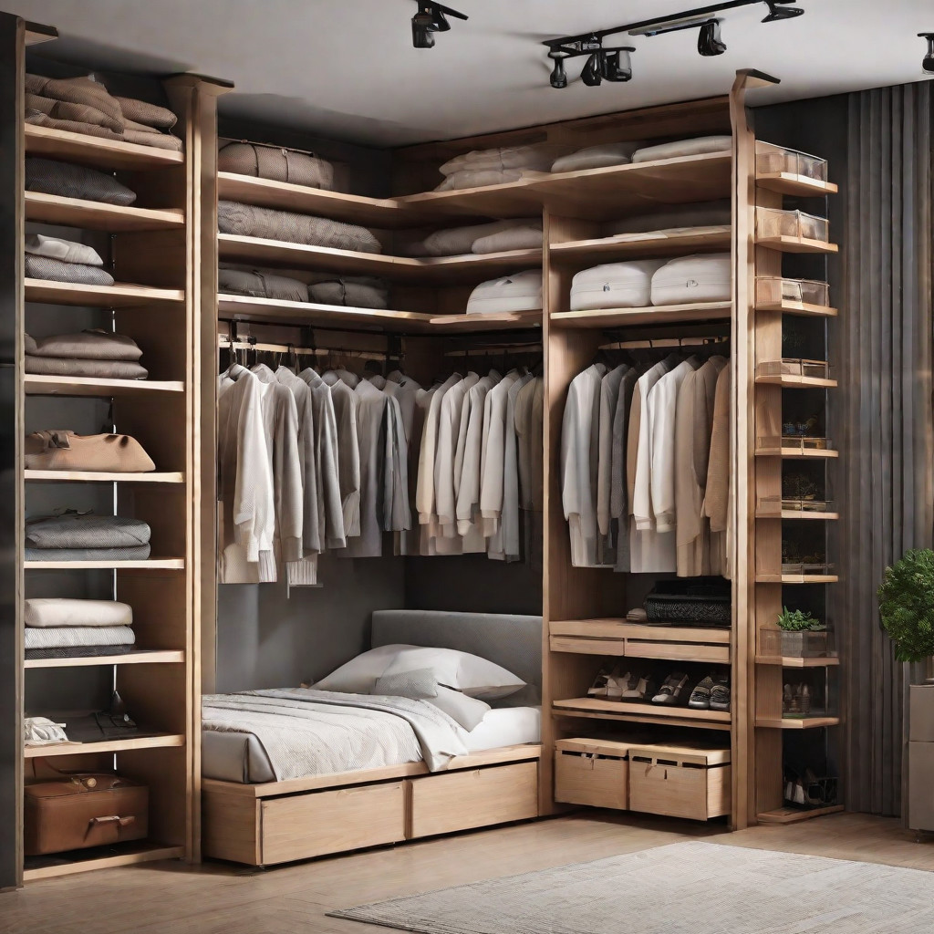 vertical storage solutions for Indian small space bedroom solutions