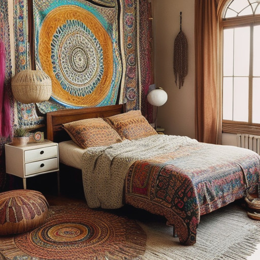 Bohemian-Style Indian Bedroom Decor bedding style