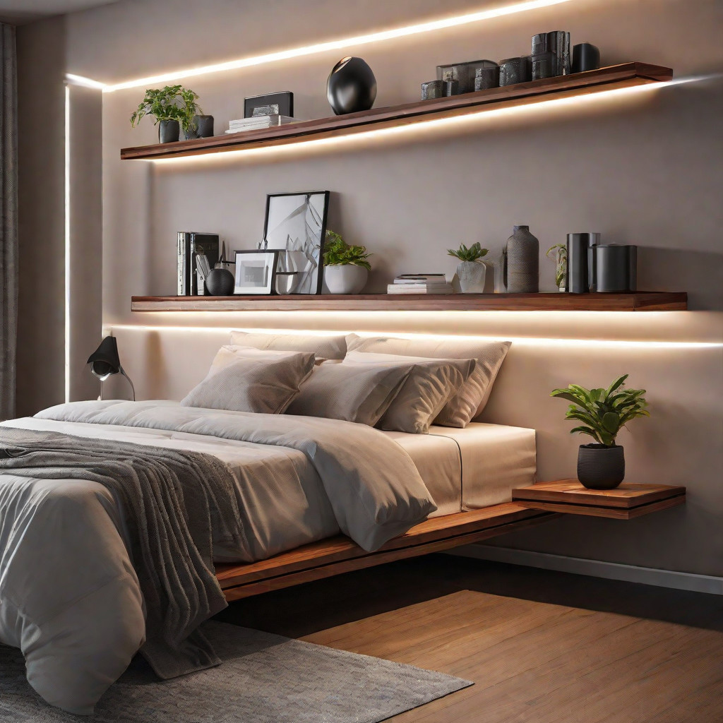wall shelf organization for Creative storage solutions for bedrooms
