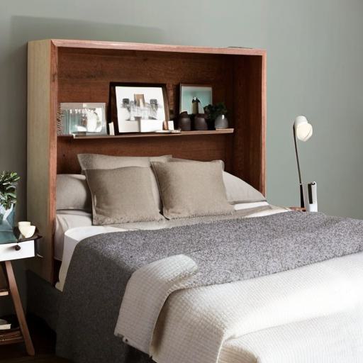 headboard used as Space-saving furniture for small bedrooms