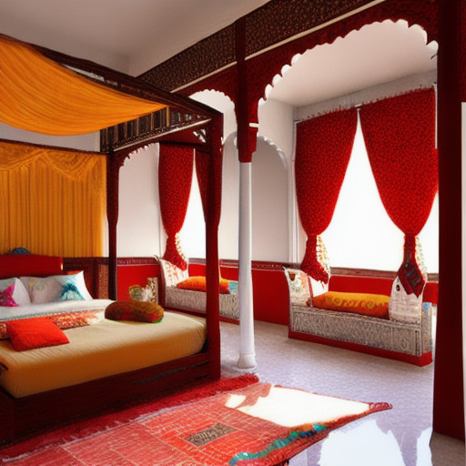 Rajasthani-inspired bedroom bed decor ideas