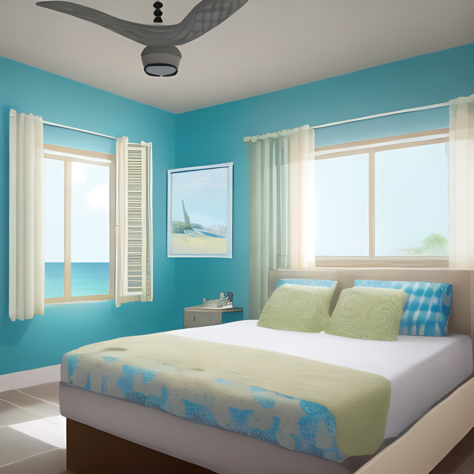 coastal-themed bedroom design in India