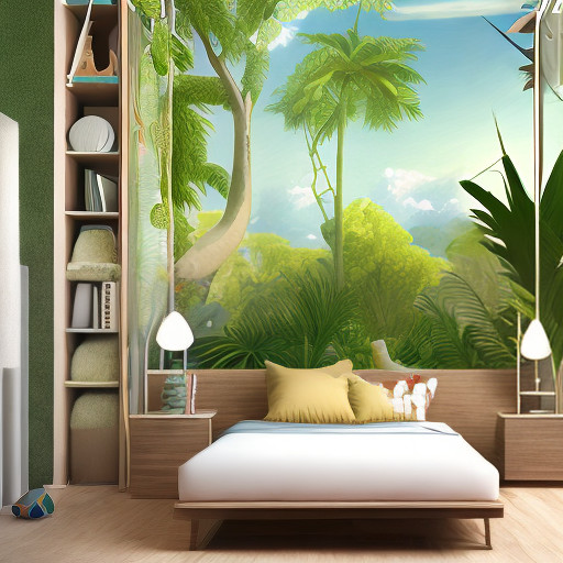 tropical-themed bedroom design ideas