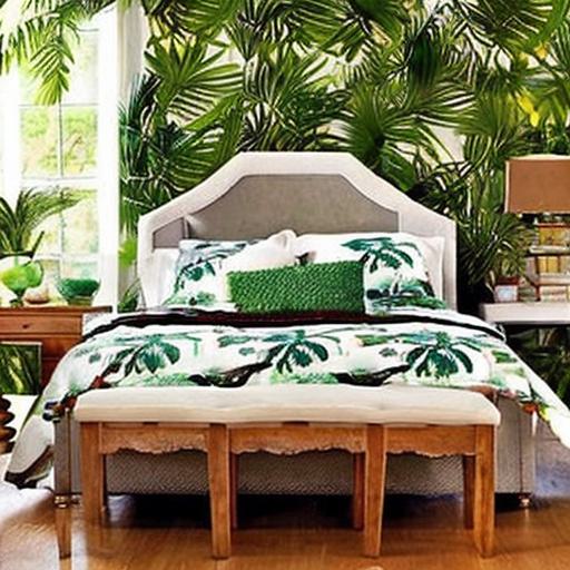 Tropical-themed bedroom design ideas