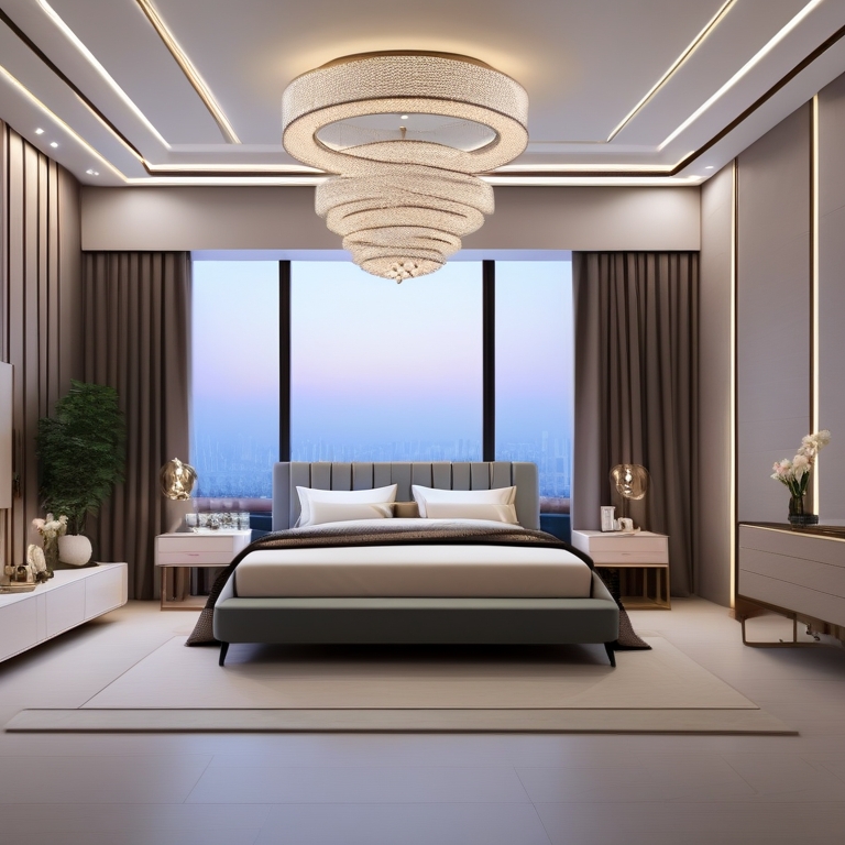 false ceiling lights design for bedroom