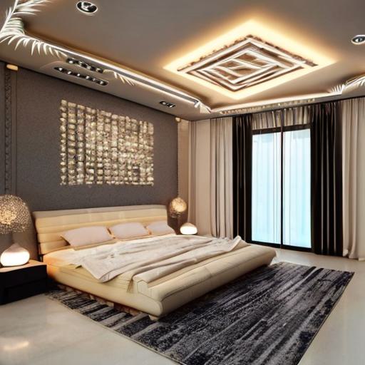 false ceiling lights design for bedroom