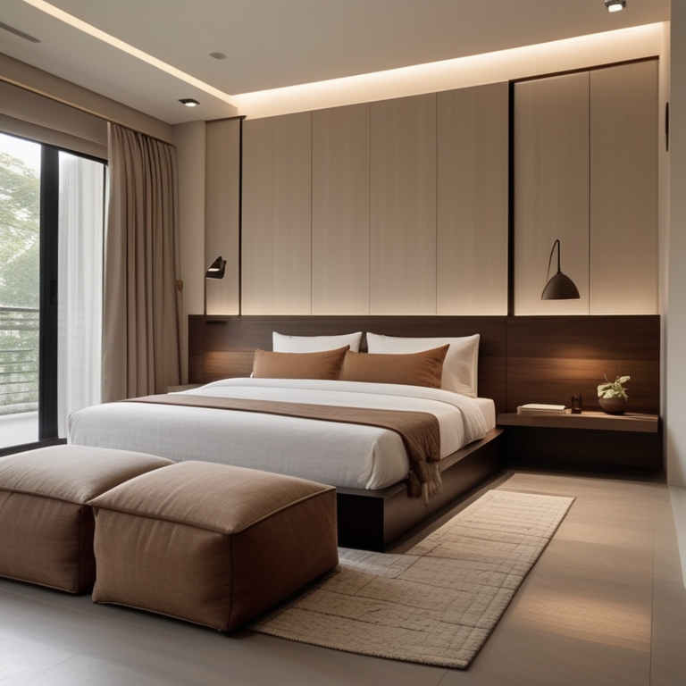 Modern minimalist Indian bedroom