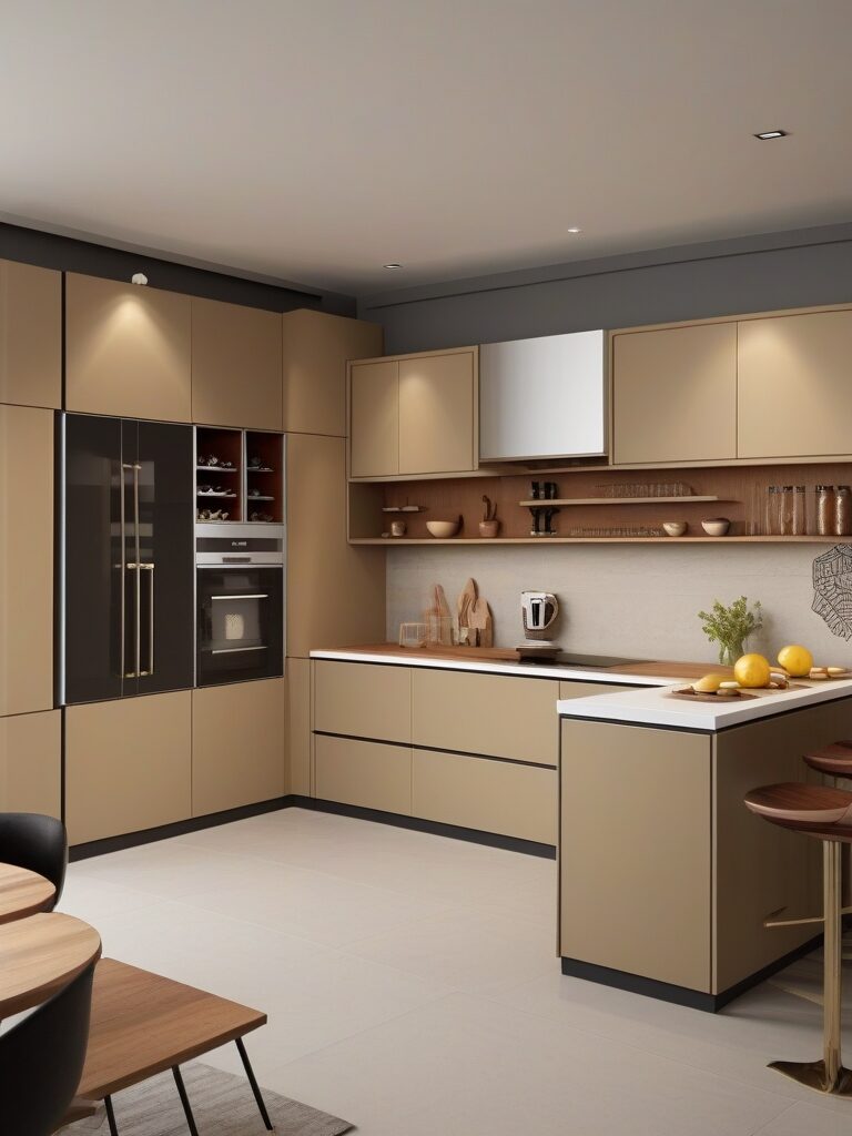 L shaped Modular kitchen designs with price in India