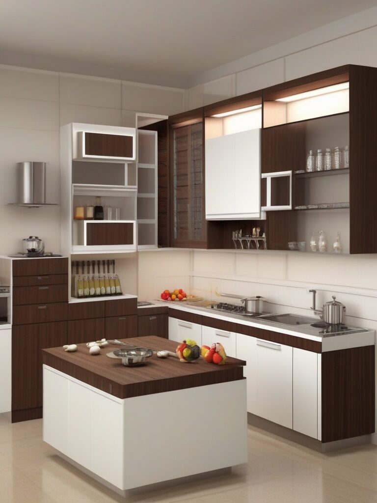 Straight Line Modular kitchen design