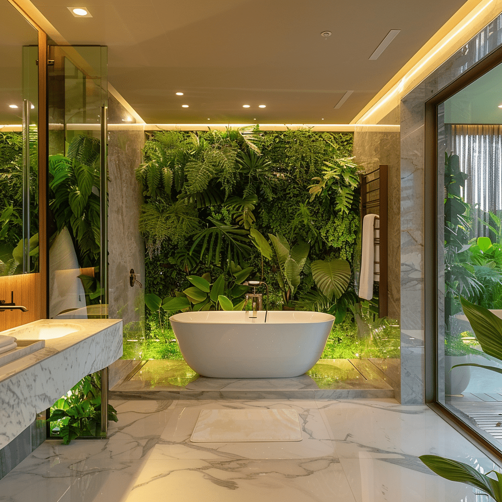 sustainable master bathroom design