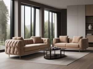 modern sofa in a living room