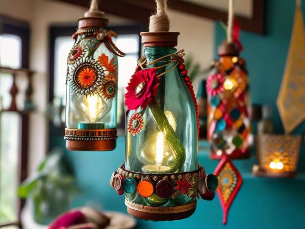 Upcycled Bottle Decorations for Sustainable Style