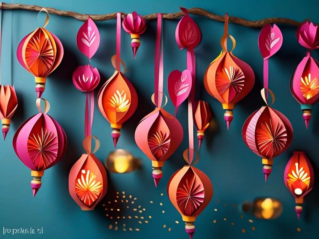 Paper Crafts and Decorations for Easy DIY Diwali Decoration Ideas