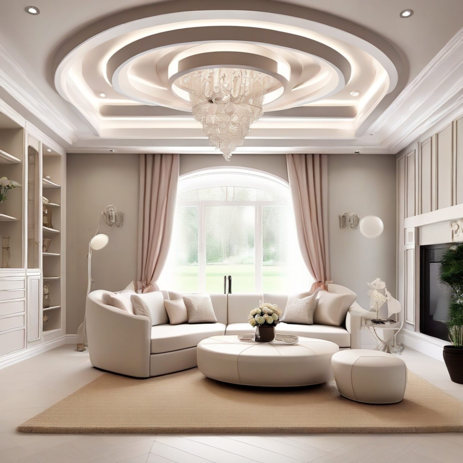 7 Stunning Pop Fall Ceiling Design for Your Sitting Room - ShopinRoom