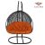 Carry Bird brand 2 Seater Outdoor Furniture Metal, Rattan Wicker Cocoon Ball Hanging Swing With Tufted Outdoor Patio Seat Padded Pillow