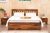 Daintree Sheesham Wood Cube Classic Bed with Storage King Size for Home (Honey Finish) Double Bed Furniture