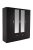 GODREJ INTERIO Particle Board Wardrobe Black,4 door