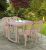 Rectangular 4 Seater Plastic Dining Set includes 1 Dining Table with 4 Chairs by Petals Sultan