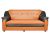 Sekar Lifestyle Polyurethane Series Leatherette Sofa Set for Living Room (Black and Orange, Three Seater)