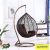 Furniture Kart Single Seater Swing in Brown Color Hanging Chair Jhula Water Drop/Papaya Shape