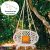 Swingzy Cotton Netted Rope Hanging Swing Chair for Adults & Kids/Swing for Balcony/ Outdoor Swing Chair/Hammock Swing for Home, Patio, Garden, Indoor/Balcony Hanging Chair (120 Kg Capacity, White)