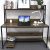 TEKAVO Modern Writing Study Table with Storage Bookshelf and CPU Stand, PC Laptop Table