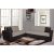 Woodcasa Acacia 6 Seater 3+2+1 Corner L Shape Sofa Set (Light Grey-Black)