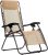 AmazonBasics Zero Gravity Reclining Lounge Portable Chair (Beige, Fabric & Steel)